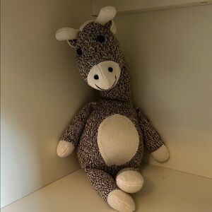 Adorable Brown and Cream Plush Giraffe Toy